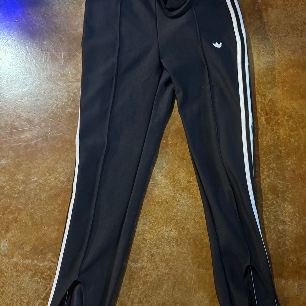 Adidas Black Beckenbauer Stirrup Track Joggers - Picture 2 of 5